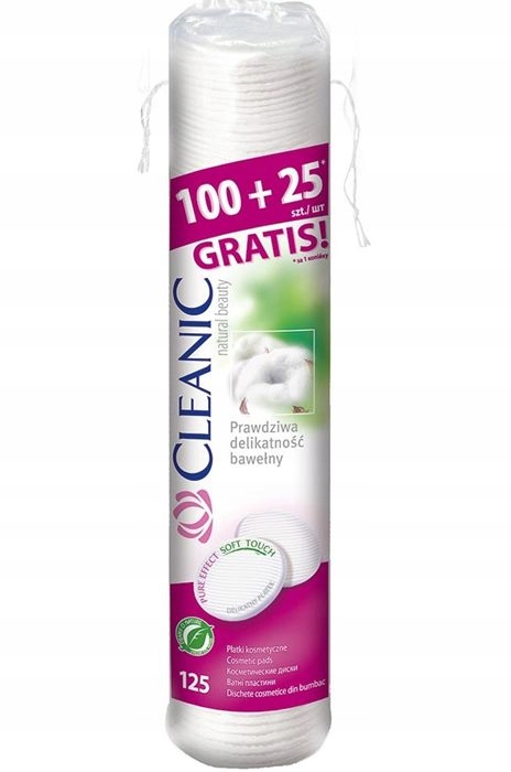 Cleanic Płatki Kosmetyczne 100+25SZT Okrągłe-Zdjęcie-0