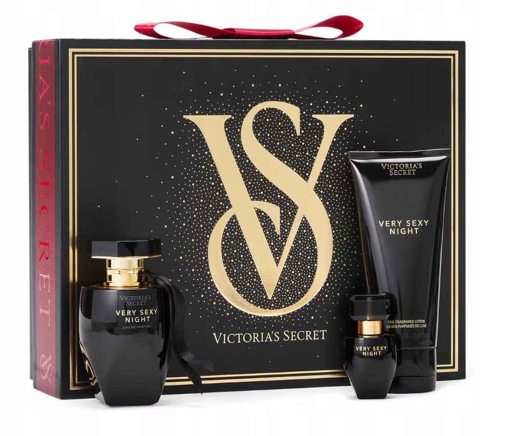 Victoria's Secret Dárková sada Very Sexy Night parfém Edp balzám 3ks