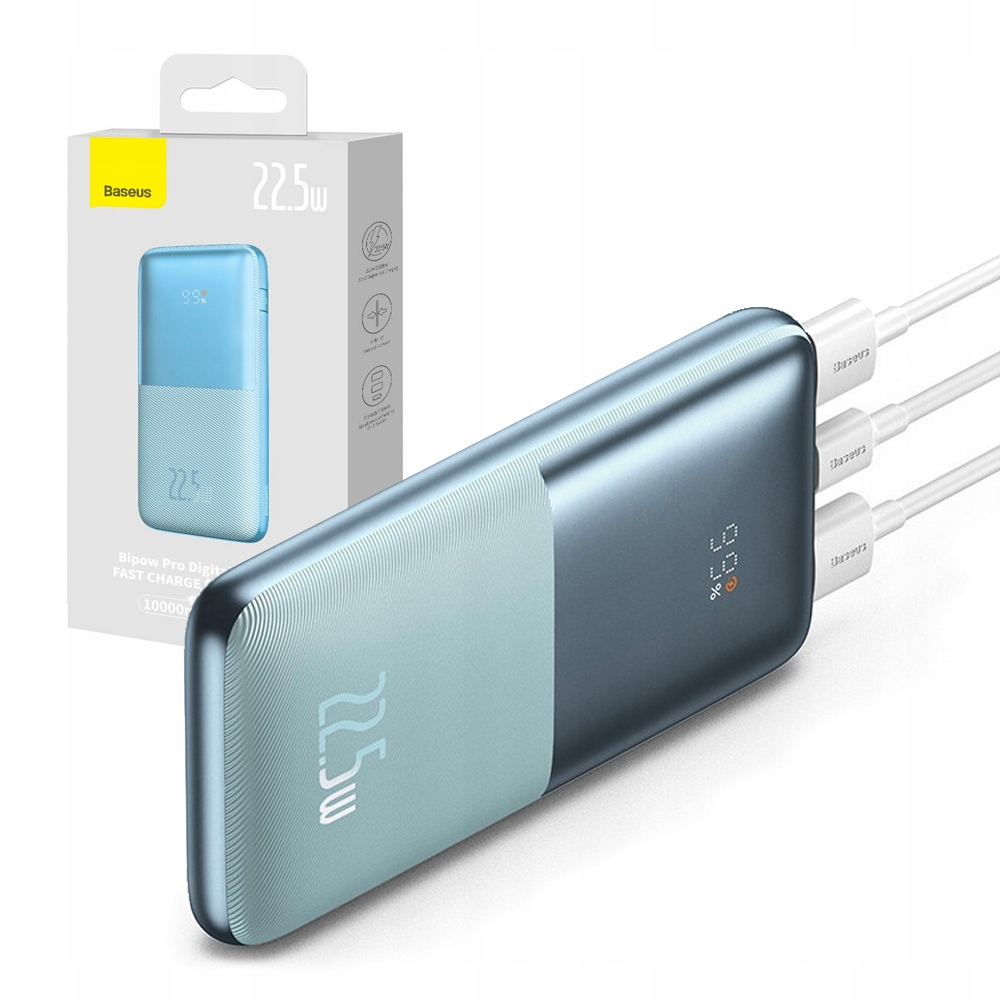 

Baseus Power Bank 10000mAh 22.5W +kabel Usb 0.3m