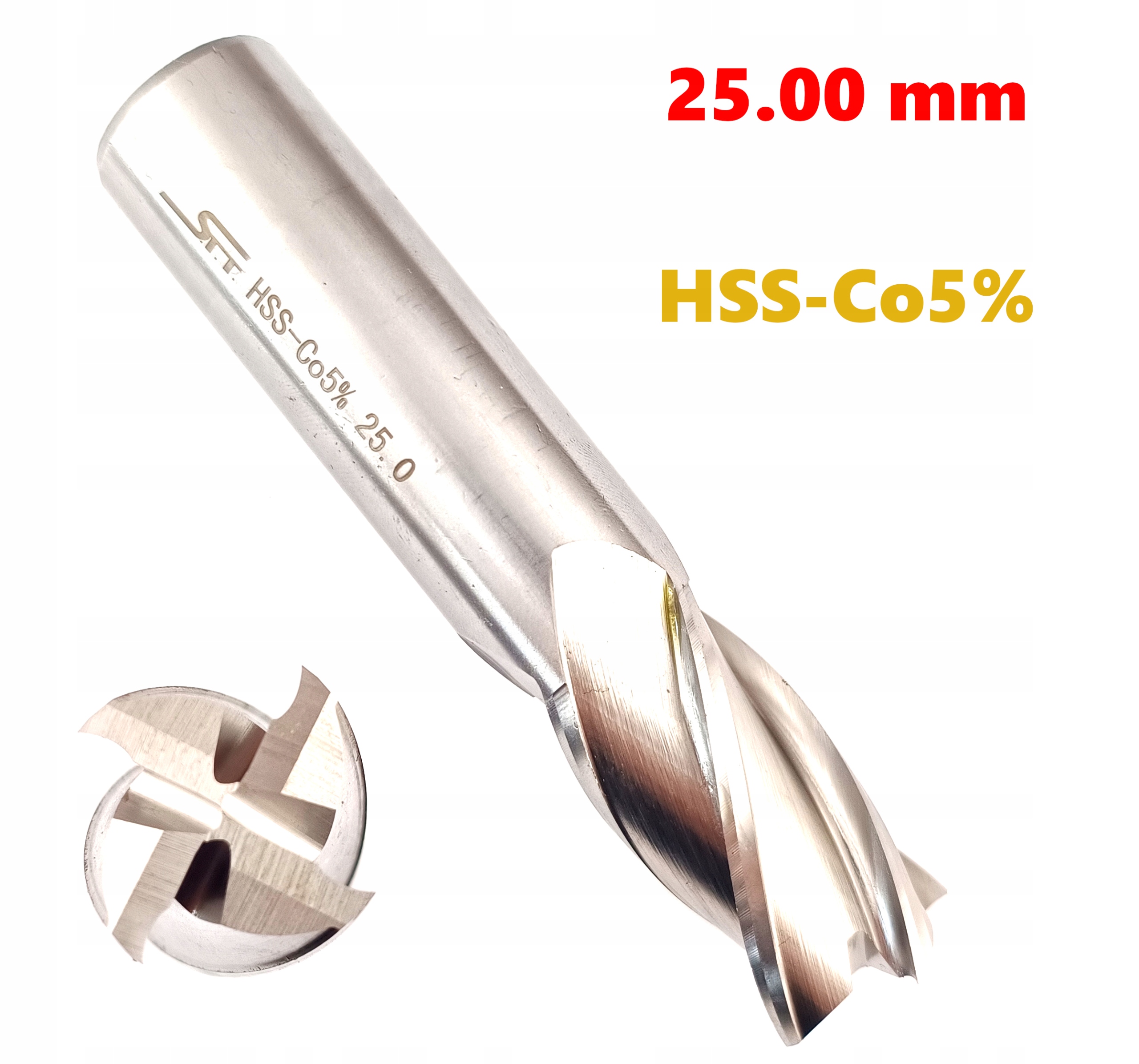 Frez NFPa fi 25 mm DIN844 palcowy HSSCo kobalt Din 844