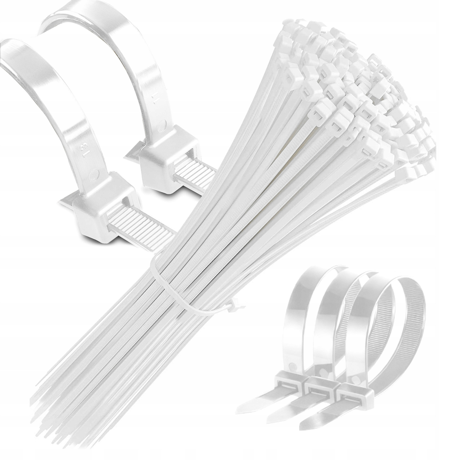 MOCNE OPASKI ZACISKOWE 3X300mm 100 SZT CZARNE TRYTYTKI KABLOWE ( 30CM ) Marka inna