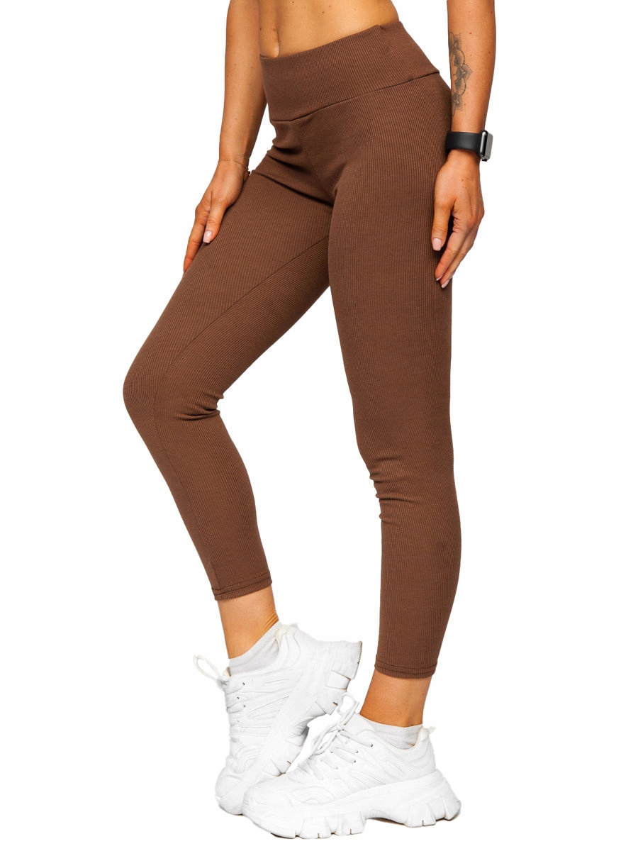 

Legginsy Prążkowane Czekoladowe 020 Denley_m