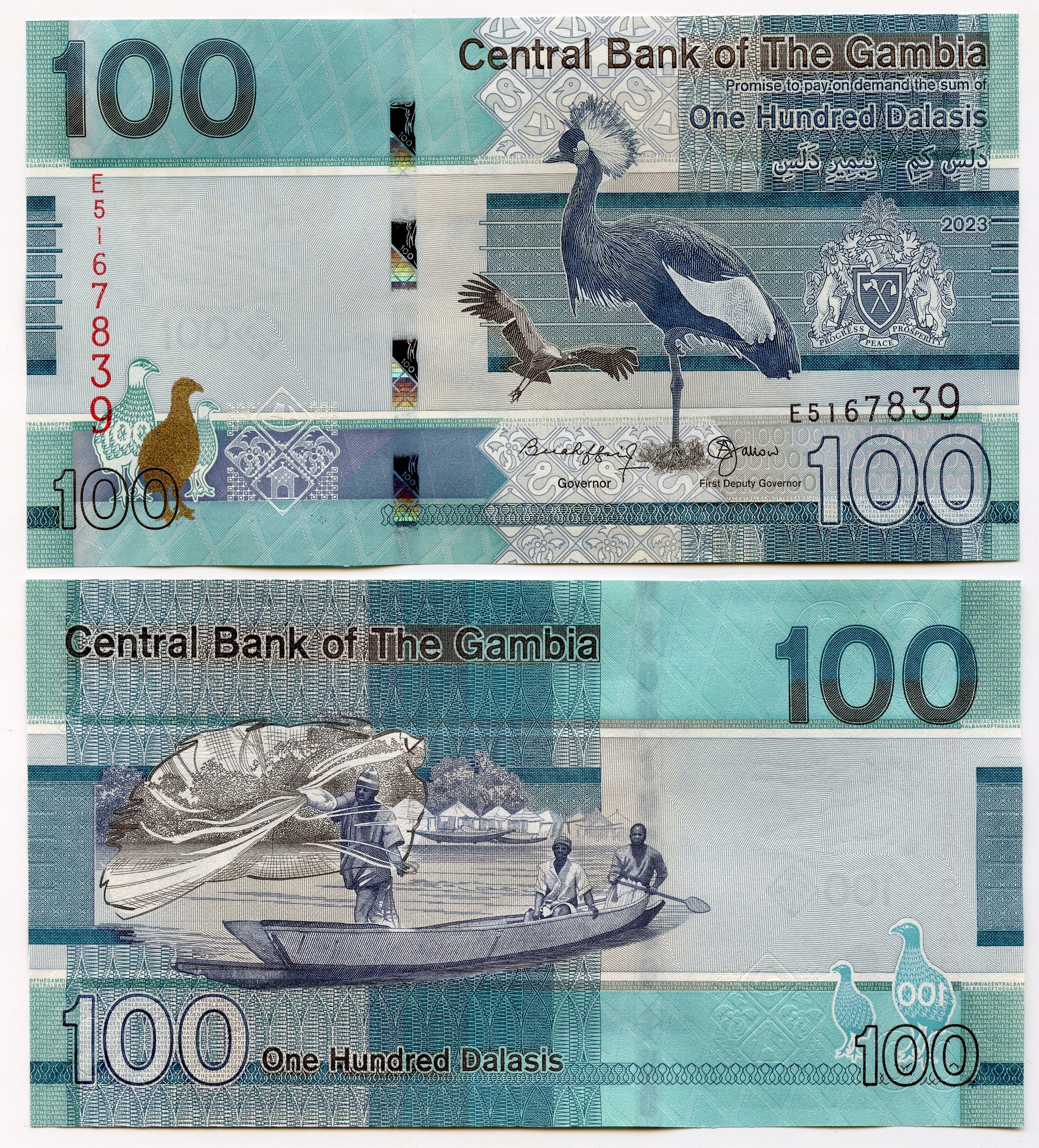 GAMBIA 100 DALASIS 2023 PW-41c UNC