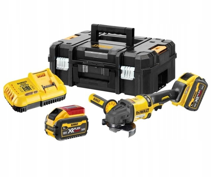 Akumulátorová Katová Brúska 125MM Flexvolt 54V 2x9AH Dewalt Silná