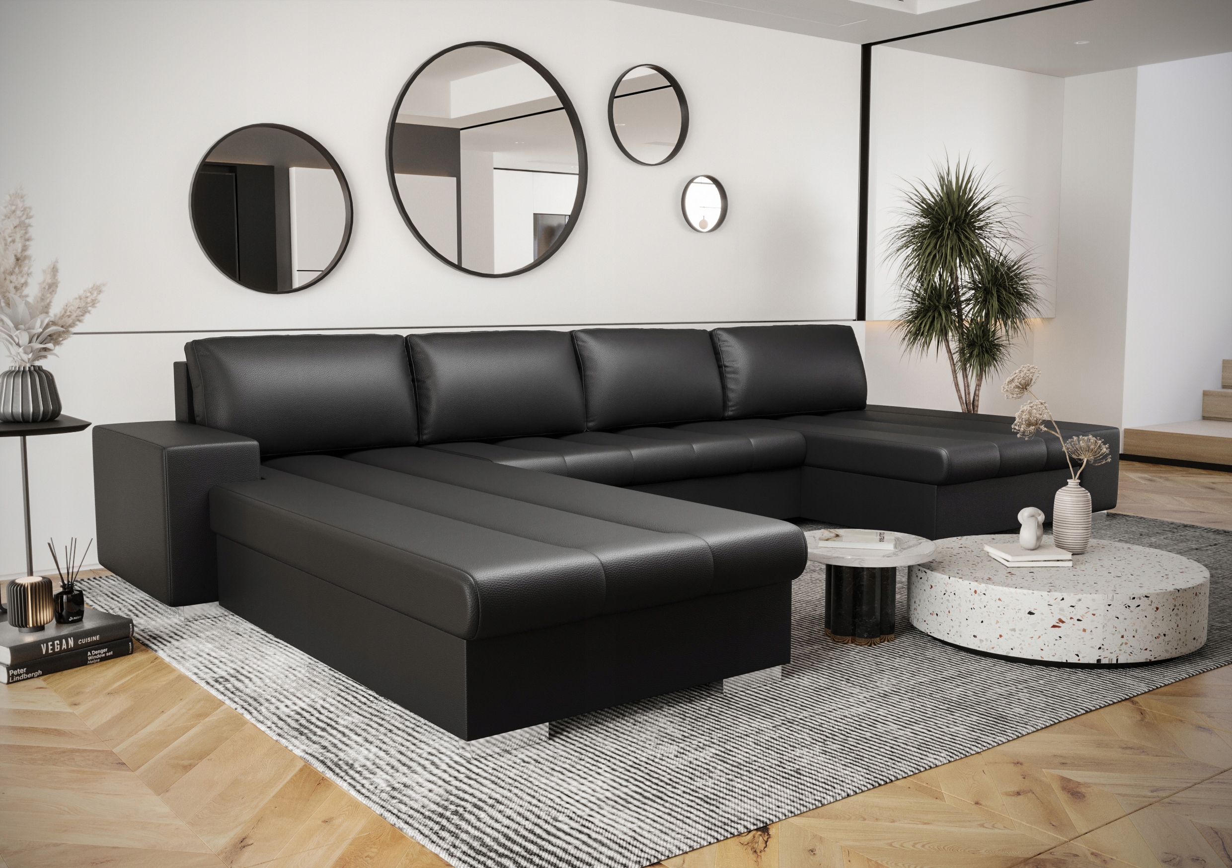 Rohová Sedací Souprava Rozkládací Rohová Sedačka Tvar písmene U KN01