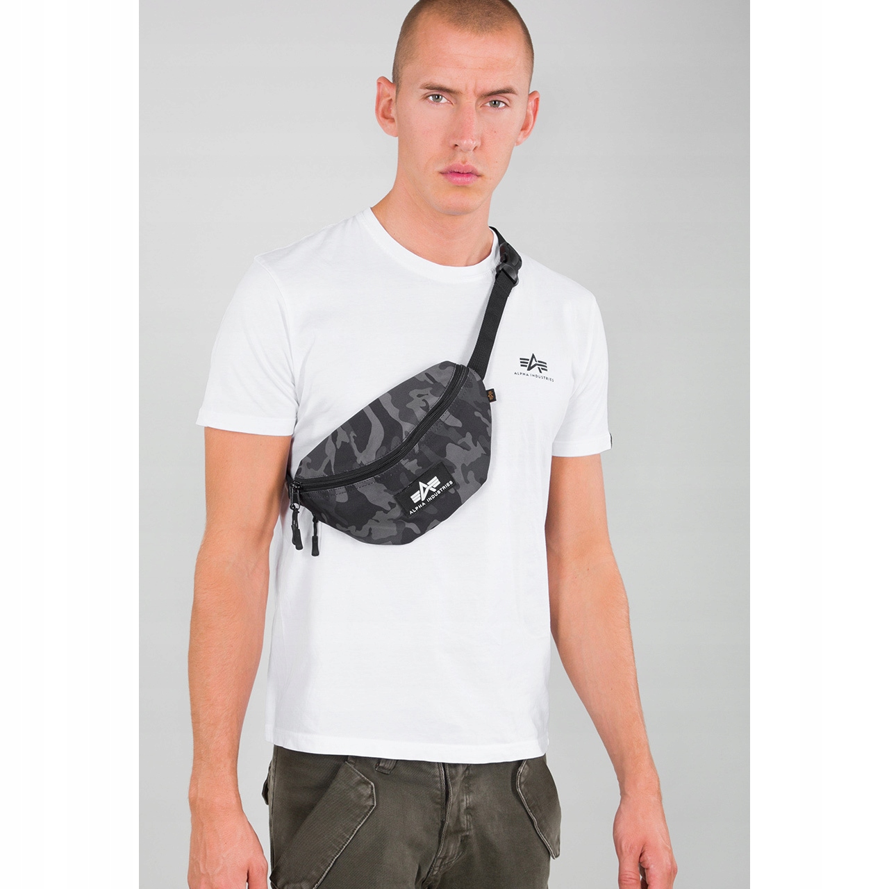 Ledvinka Rubber Print Waistbag blackcamo