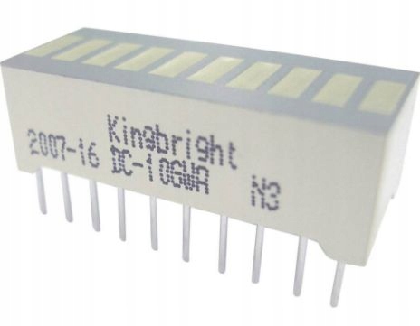 

Bargraf Led 10x zielony Kingbright DC-10GWA