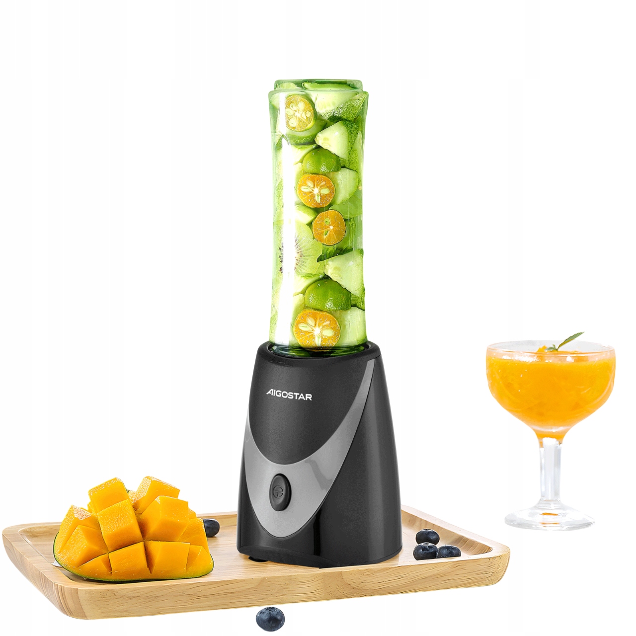 Blender Koktajlowy 250W 500ml Czarny Aigostar