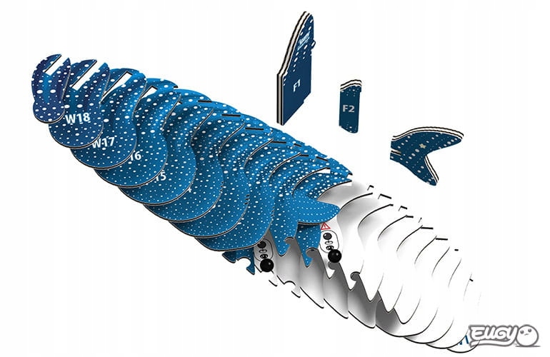 Eko Zestaw 22 El. Rekin Wielorybi Puzzle 3D Edu Rodzaj zestaw