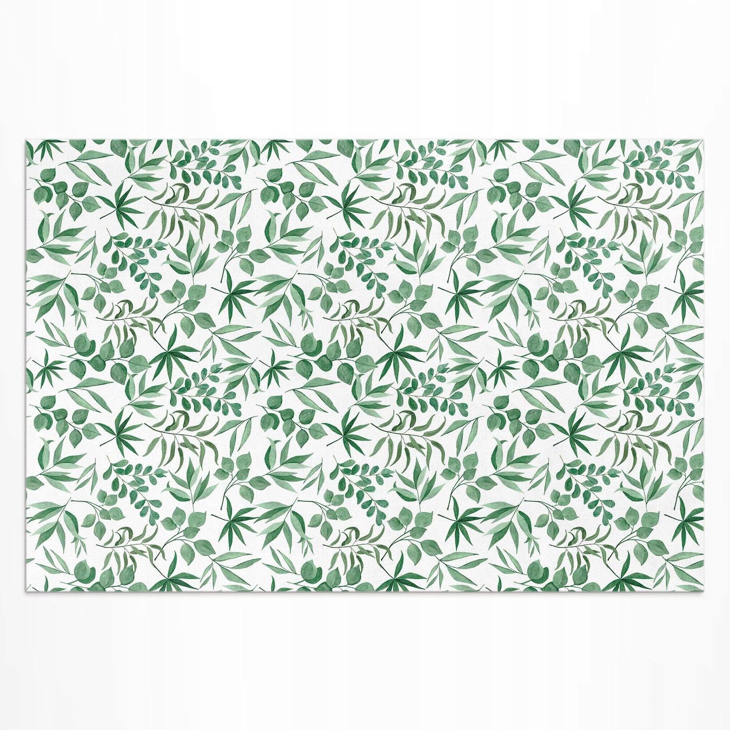 Balkónový Uv vinylový koberec Akvarelové listy v jemnom štýle 225 x 150 cm