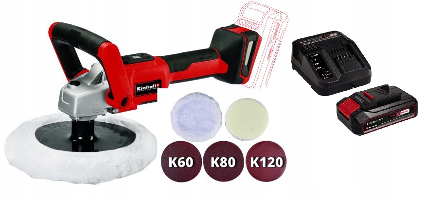 Úhlová Leštička Aku Ce-cp 18/180 Li Einhell 2,5AH