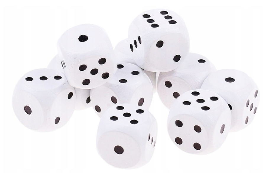 

Kości Do Gry Monopoly 10 szt. Dice Białe