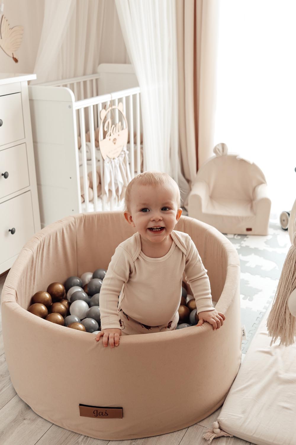 Suchy basen z piłeczkami 90 x 40 cm WYŻSZY 200 kulek + IMIĘ DZIECKA GRATIS EAN (GTIN) 5900718514613