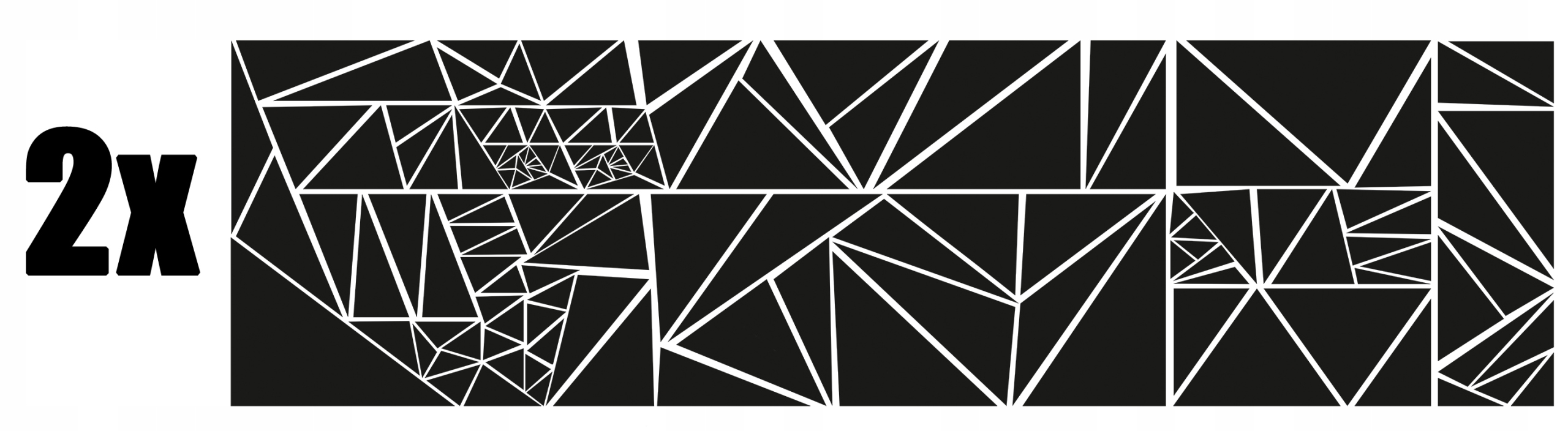 NAKLEJKA MOTYW TROJKATY MALE 2X 43cm x 1 55m KOLOR Producent code MG275 1