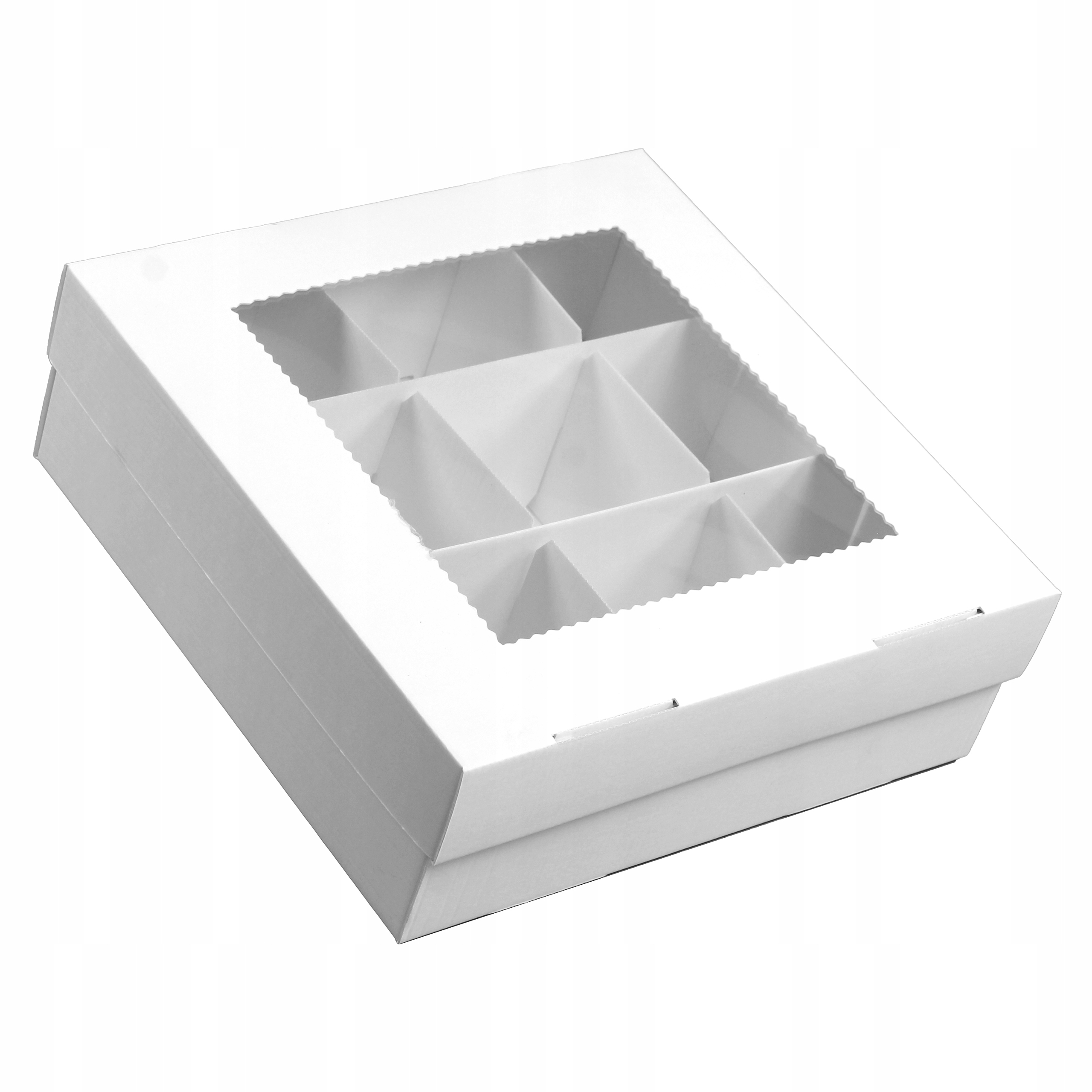 Krabička S Okénkem Na Koláč Koblihy Balení 10 Ks 30X30X10 CM Bílá