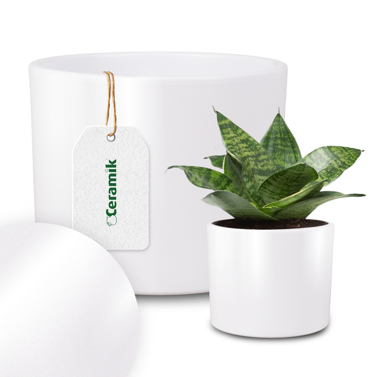 DONICA DONICZKA CERAMICZNA BIAŁA GŁADKA OSŁONKA DO KWIATÓW ROŚLIN 19CM