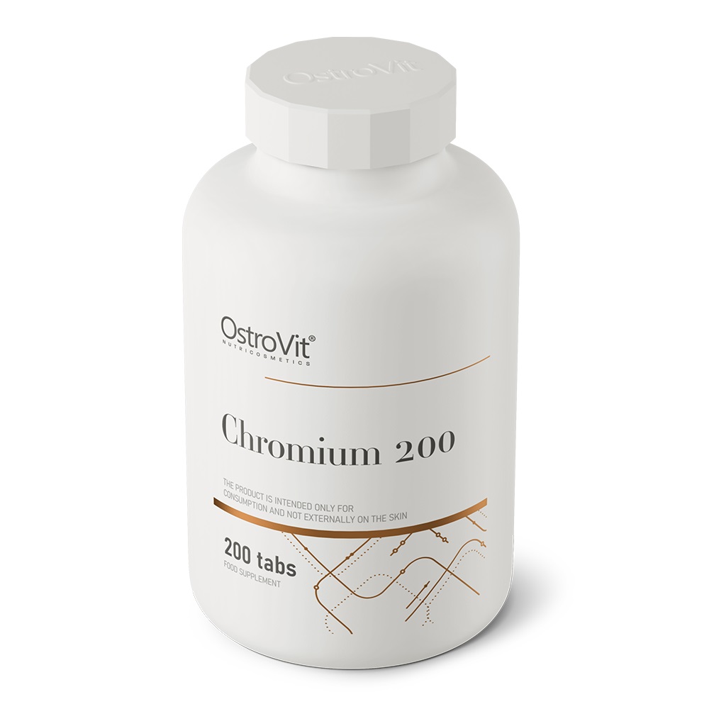 OstroVit Chrom 200mcg 200 tabl PIKOLINIAN CHROMU ORGANICZNY Metabolizm Postać tabletki