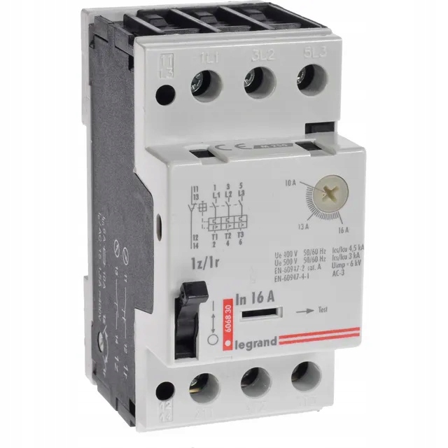 Legrand Motorový spínač M250 1Z/1R 16A 3P 7,5 kW Termomagnetický