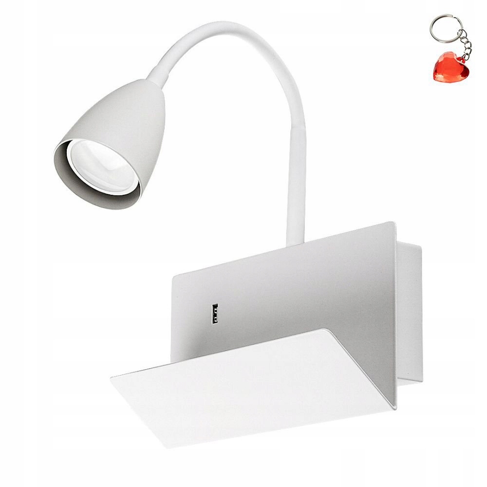 Kinkiet na wysięgniku z półką i gniazdem Usb Tacito 71090 Rabalux