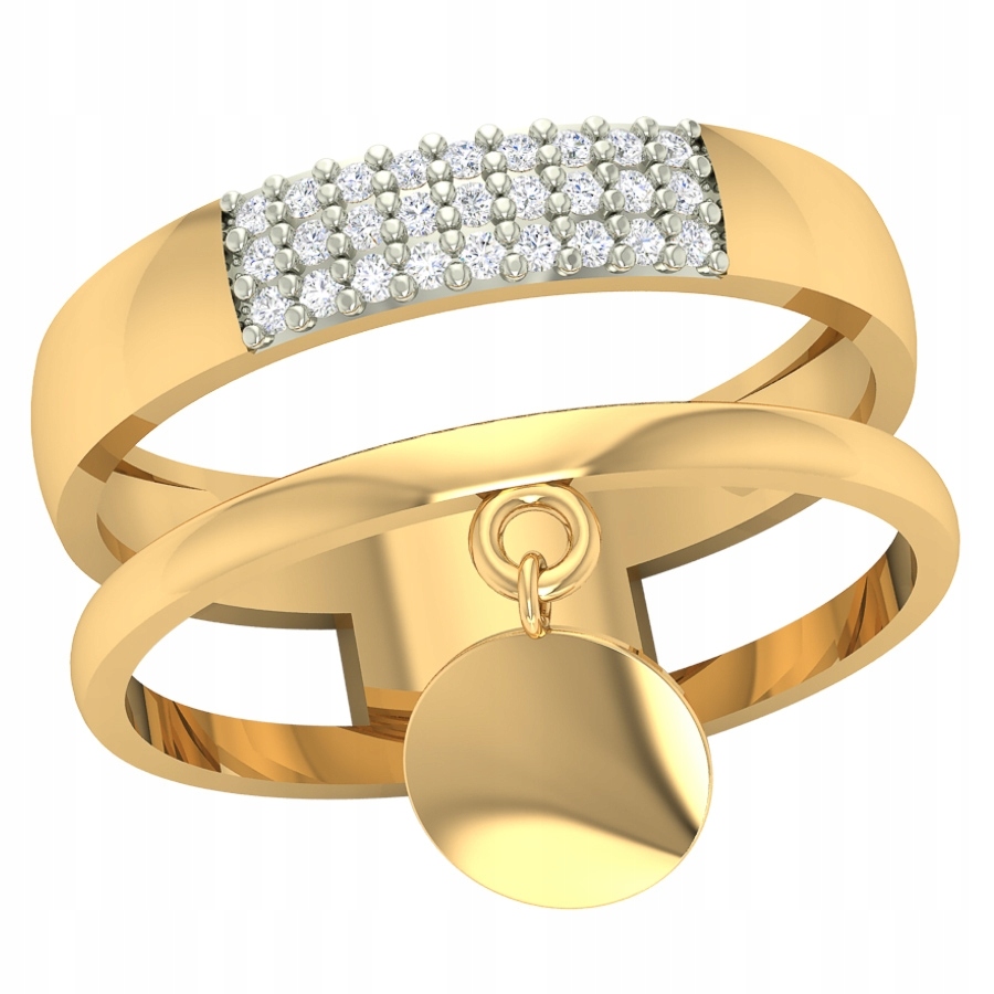 Zlatý Prstýnek S Pohyblivým Přívěskem Au 585