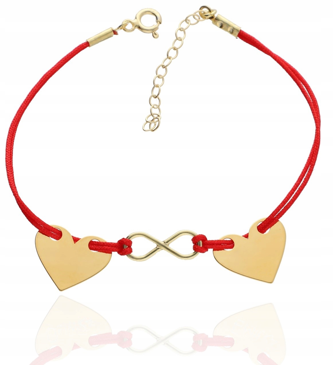 Zlatý provázkový náramek Infinity Sr 925 Gravírování