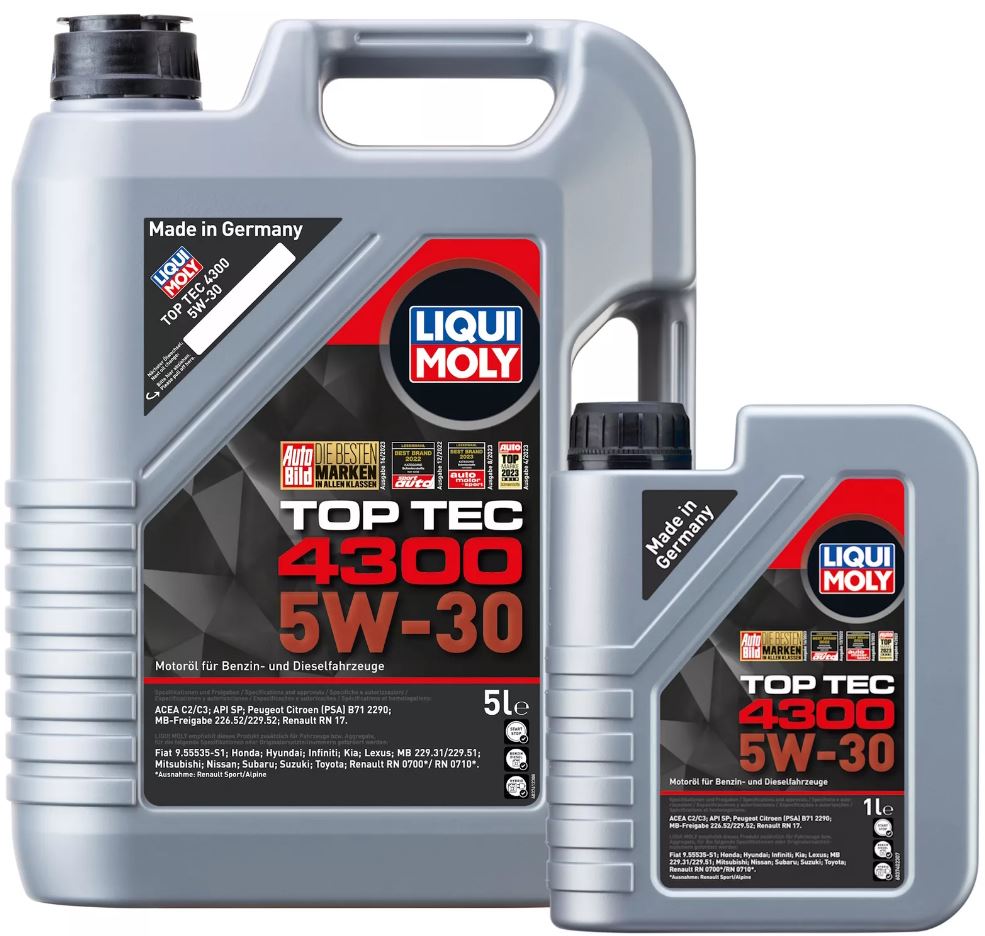 Motorový Olej Liqui Moly 5V30 Top Tec 4300 C2/C3 6L