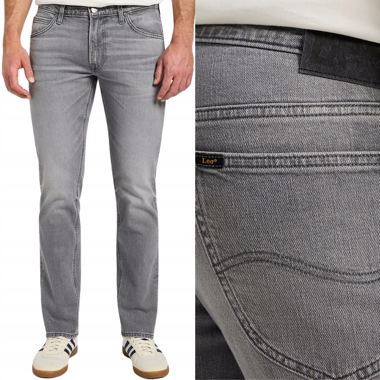 Lee Daren Washed Out Džins jednoduché šedé pánské džínové kalhoty W28 L32