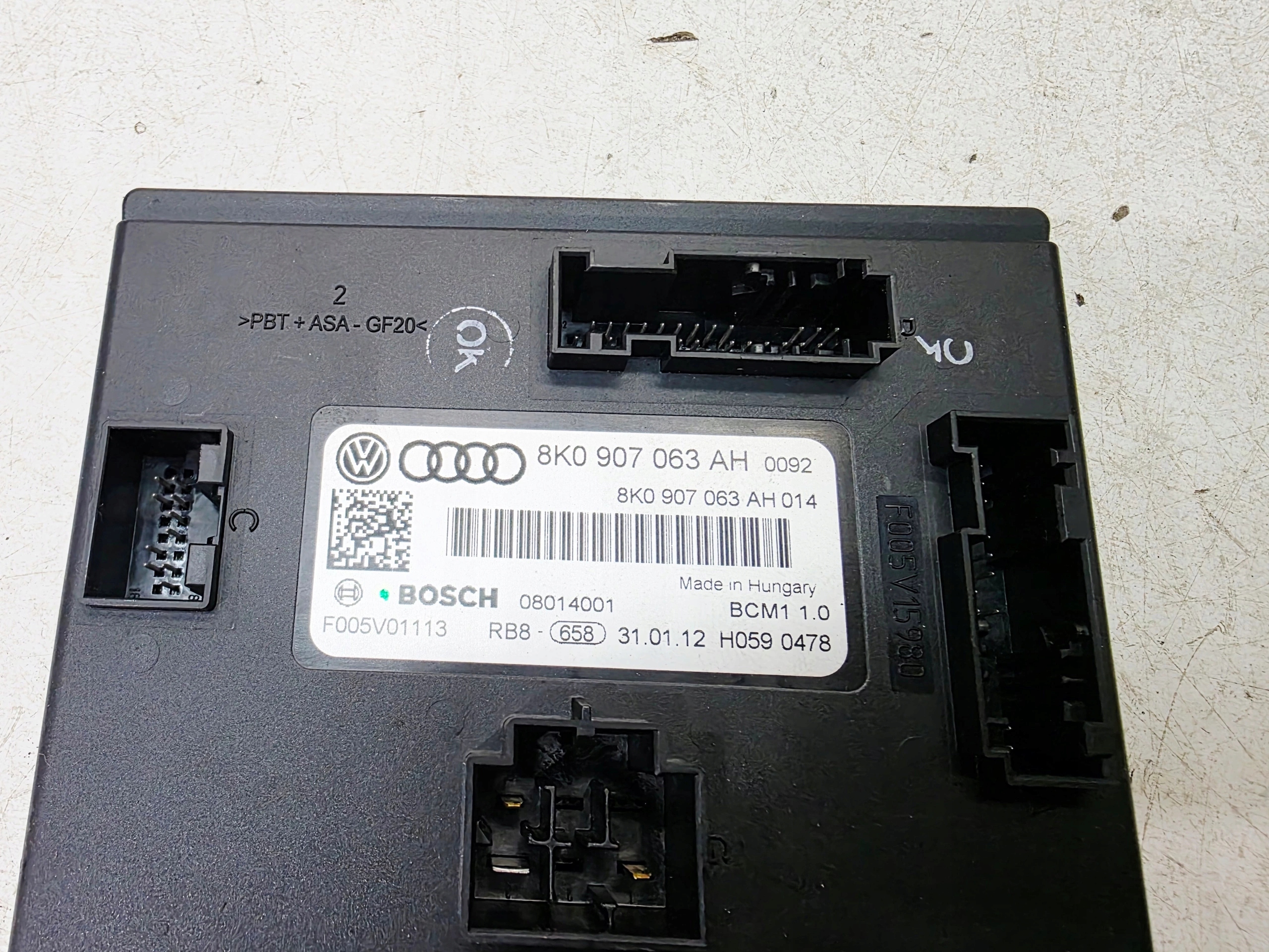 module control unit KOMFORTU AUDI A4 B8 A5 8T Q5 8R 8K0907063AH