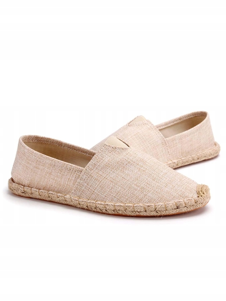 ESPADRYLE MĘSKIE BEŻOWE WSUWANE LATO 44 ŁDA