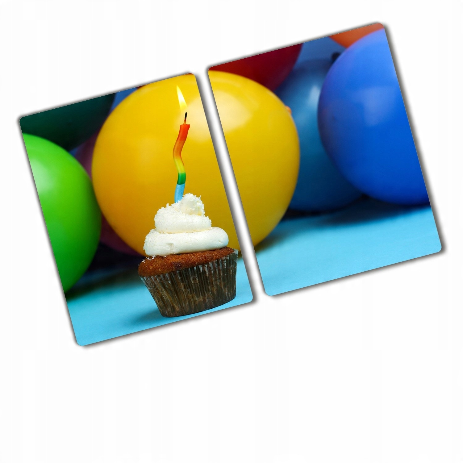

Deska kuchenna duża szklana Urodzinowa babeczka