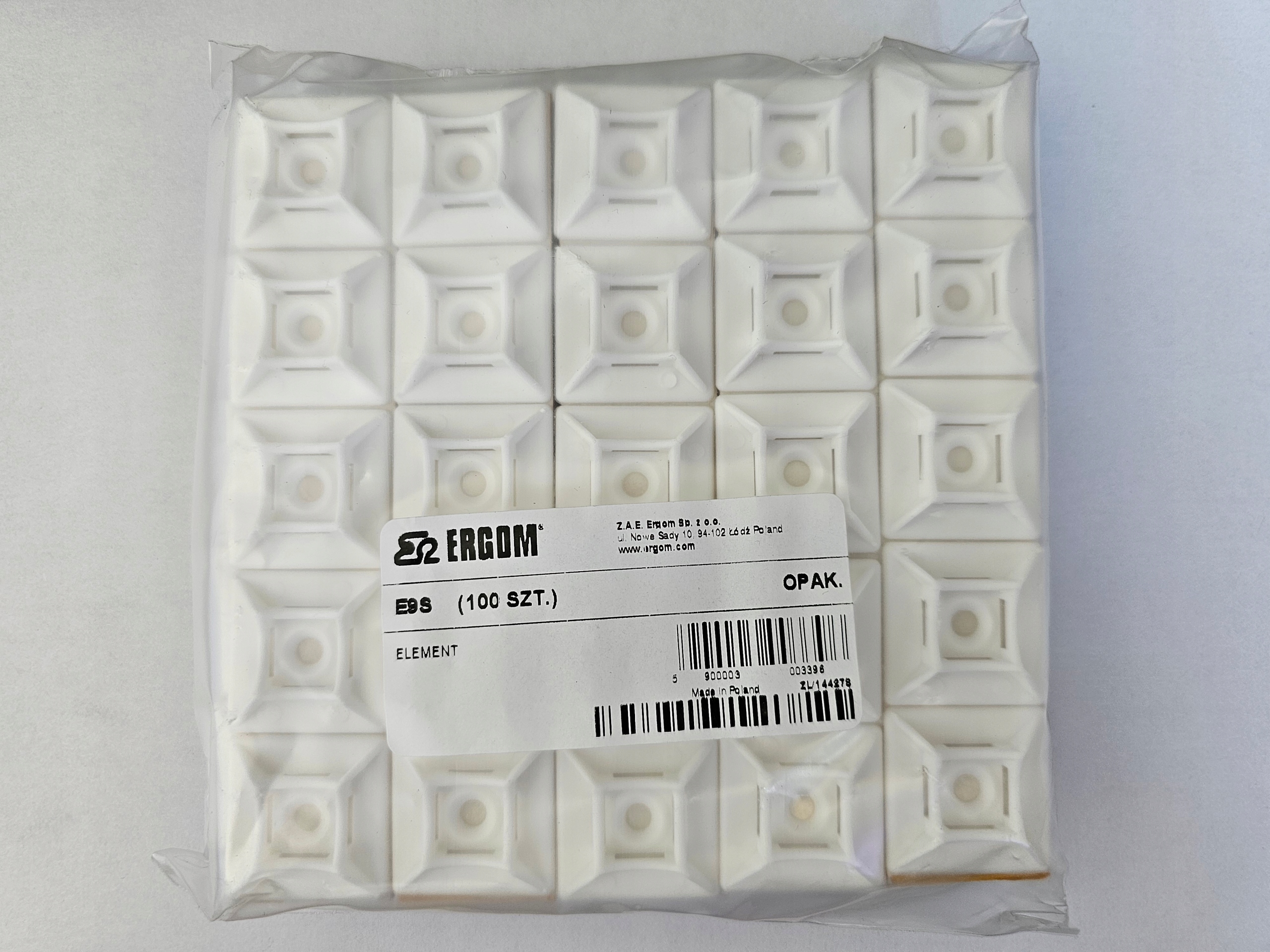 Element Mocujący E9S Ergom 30 mm x 30 mm 100szt.