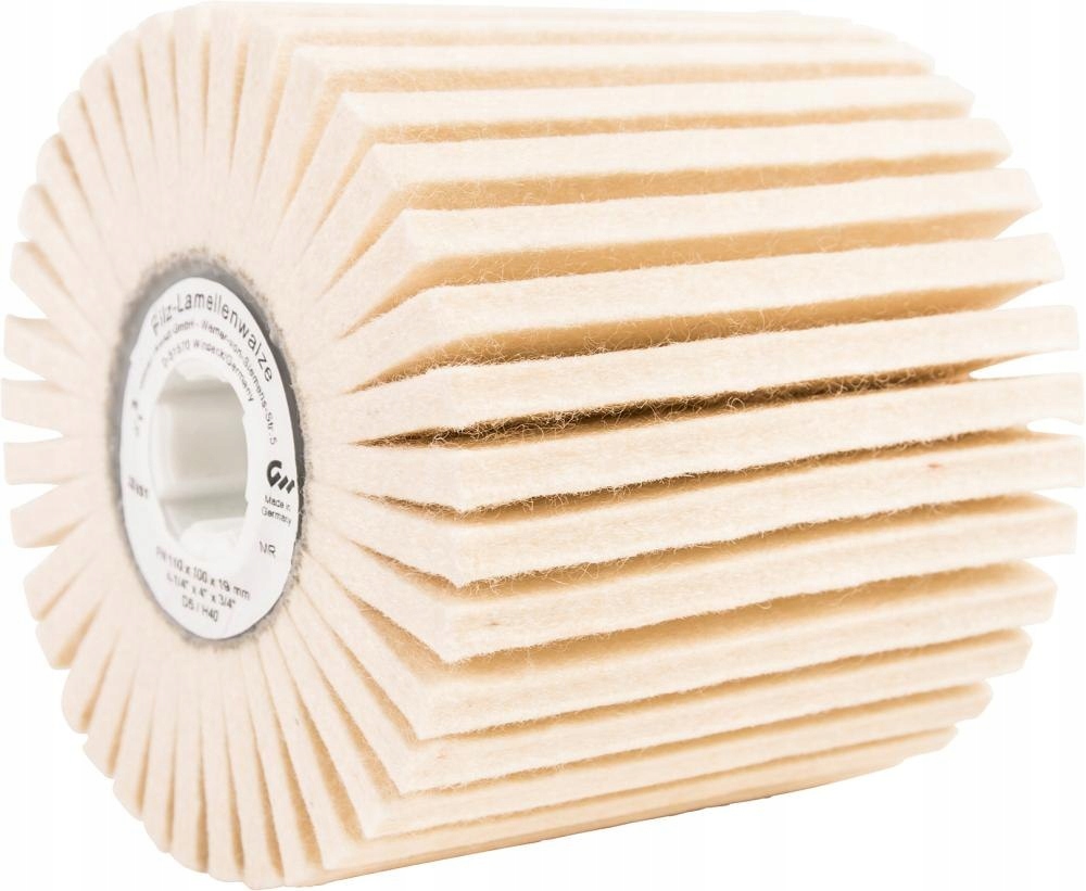 Leštící váleček s plstěnými listy 100x100x19 mm D