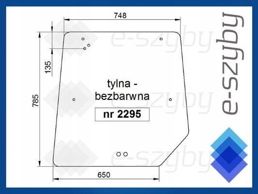 sklo Mf série 4200 4300 zadní bezbarvé