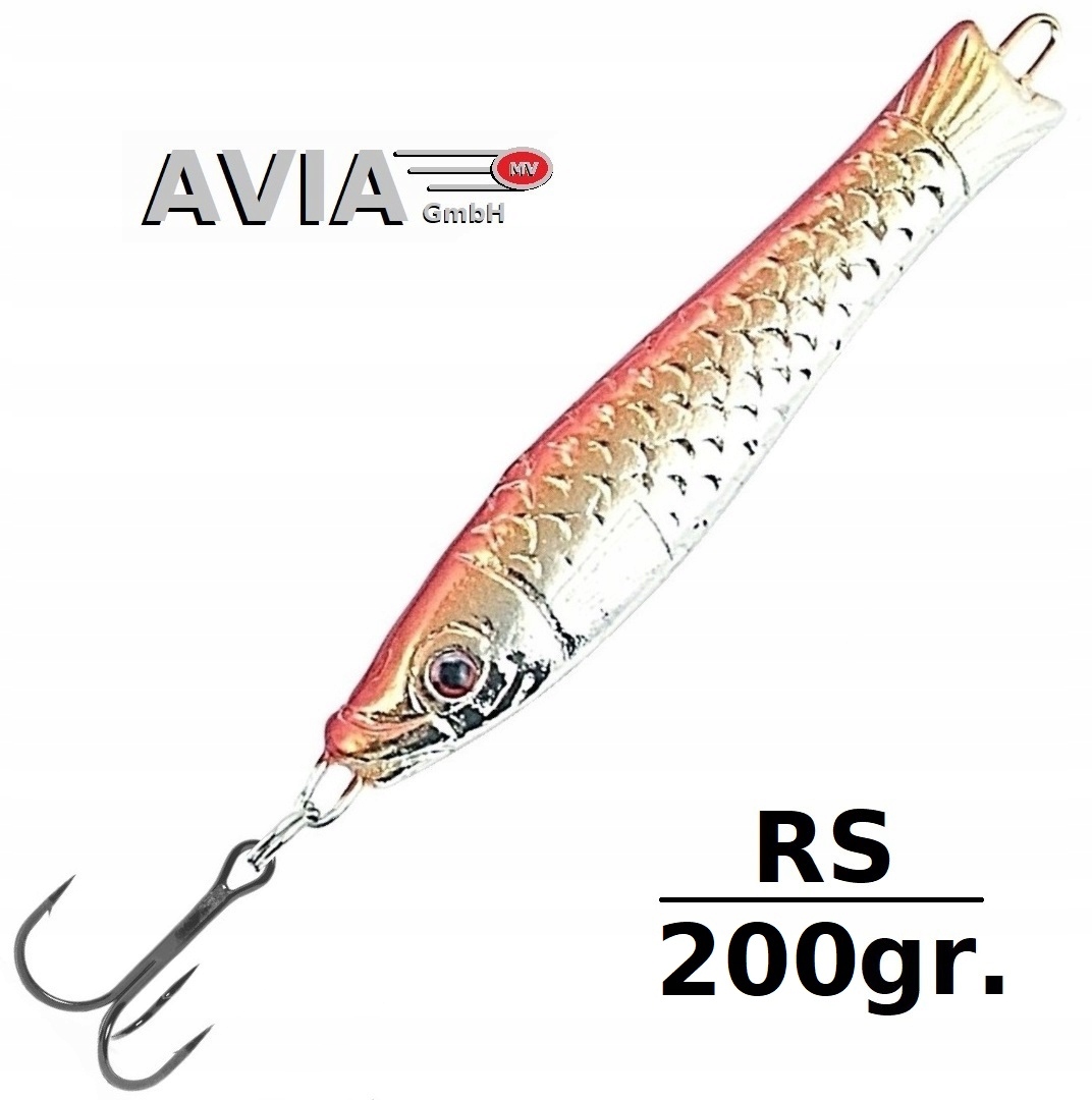 Dorsz Pilker Perfekt Avia 200 gr./16cm Light Red Brown Silver Rs