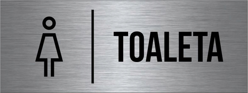 

Tabliczka Toaleta Damska Wc Aluminium Piktogram