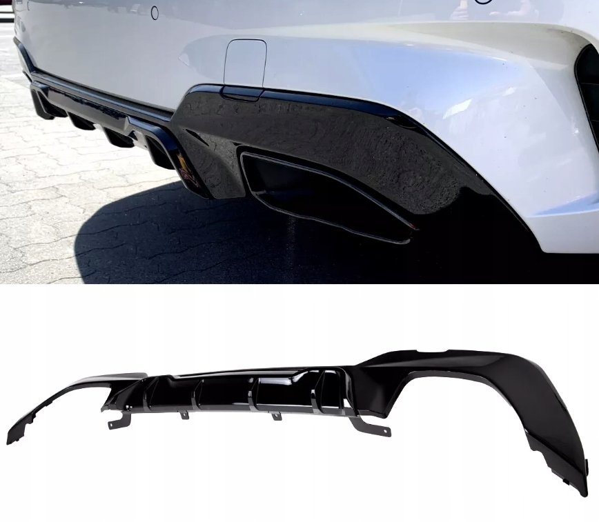 Difuzér Zadního Nárazníku Pro Bmw G20 G21 M Sport Předlift Černý M340 Look