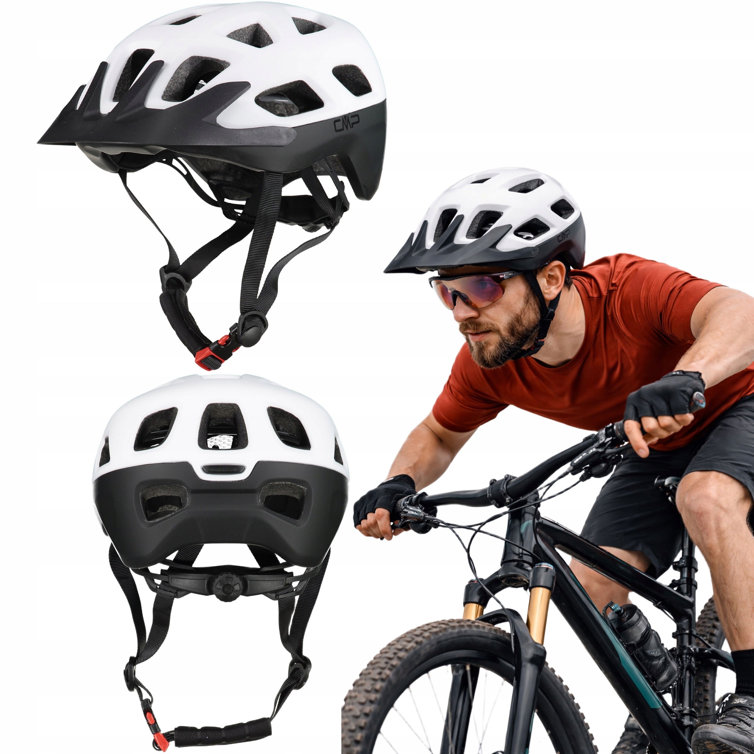 Kask Rowerowy Mtb Cmp Zdejmowany Daszek Wentylacja 58-62 CM Regulacja