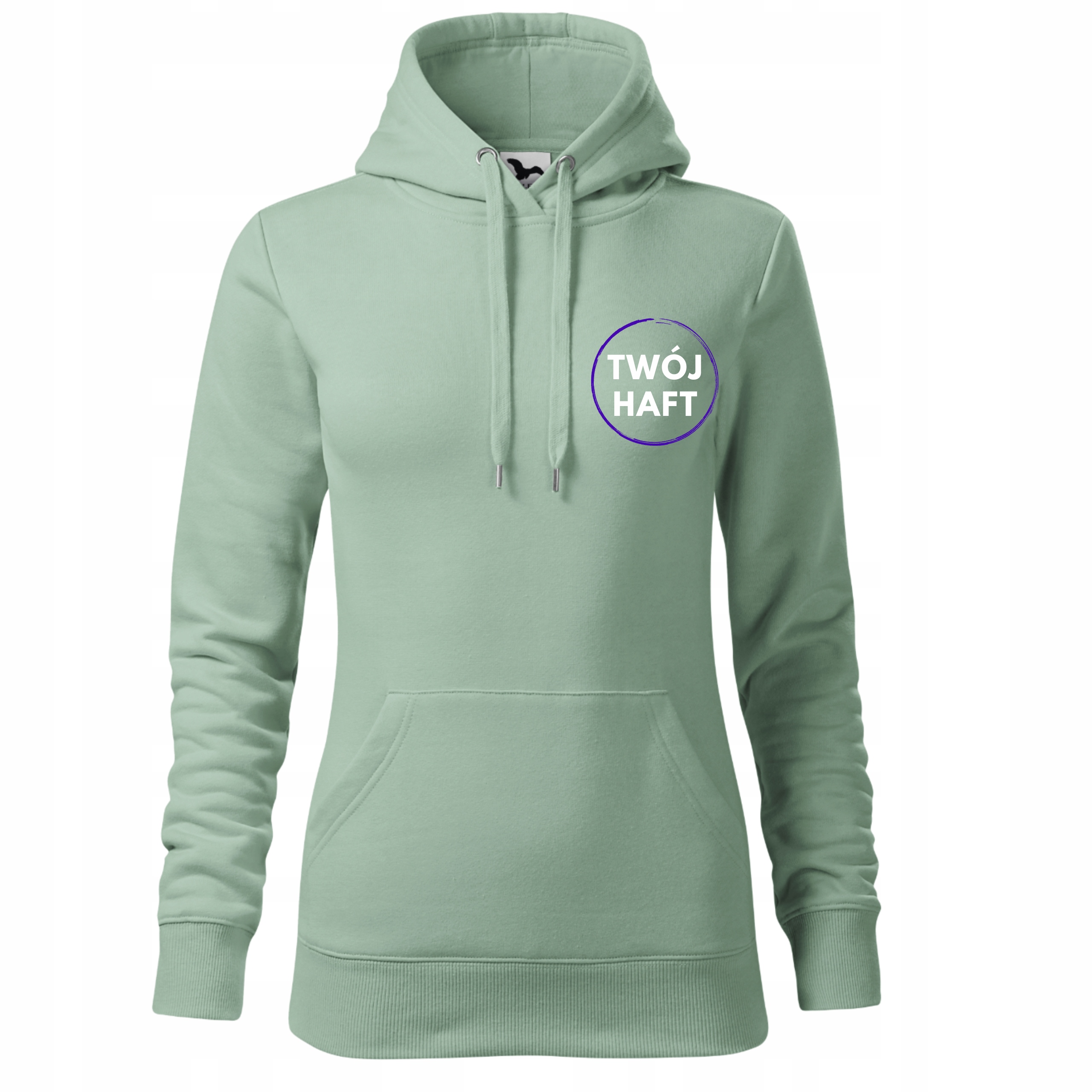 Dámská Mikina S Kapucí S Potiskem loga a výšivkou šalvějová velikost M