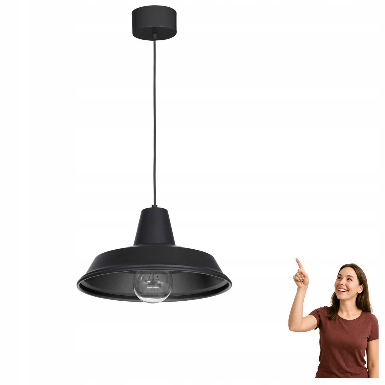 Kuchyňská závěsná lampa černá Class 4045 Luminex