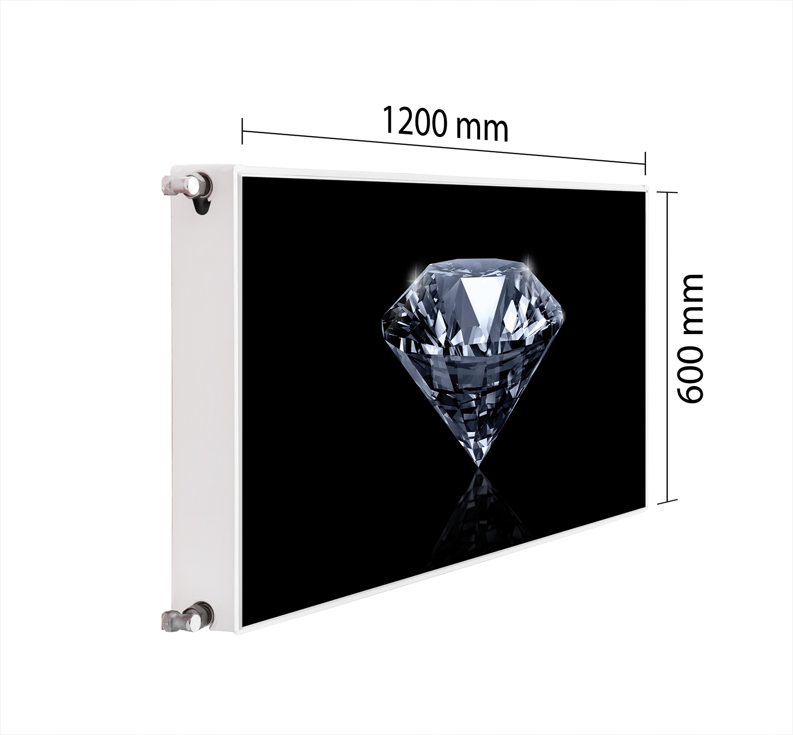 Maskovací Kryt Radiátoru 120x60 Diamantová Podložka Magnet