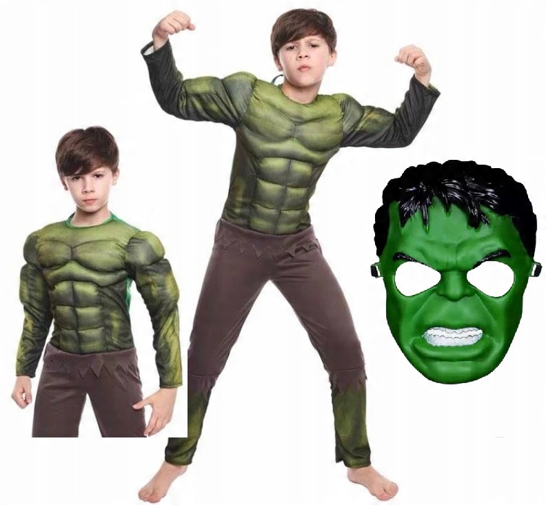 

Strój Hulk Kostium Maska Bohater Bal 122-128
