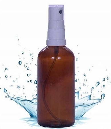 

Butelka Szklana Brąz + Atomizer Biały 50ml Mgiełka