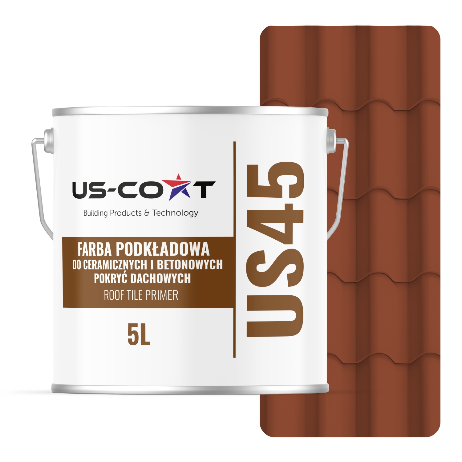 Podkladová Farba Na Strechu Keramická 5L 35m² Odolná Tehlová Ral 8004 Mat