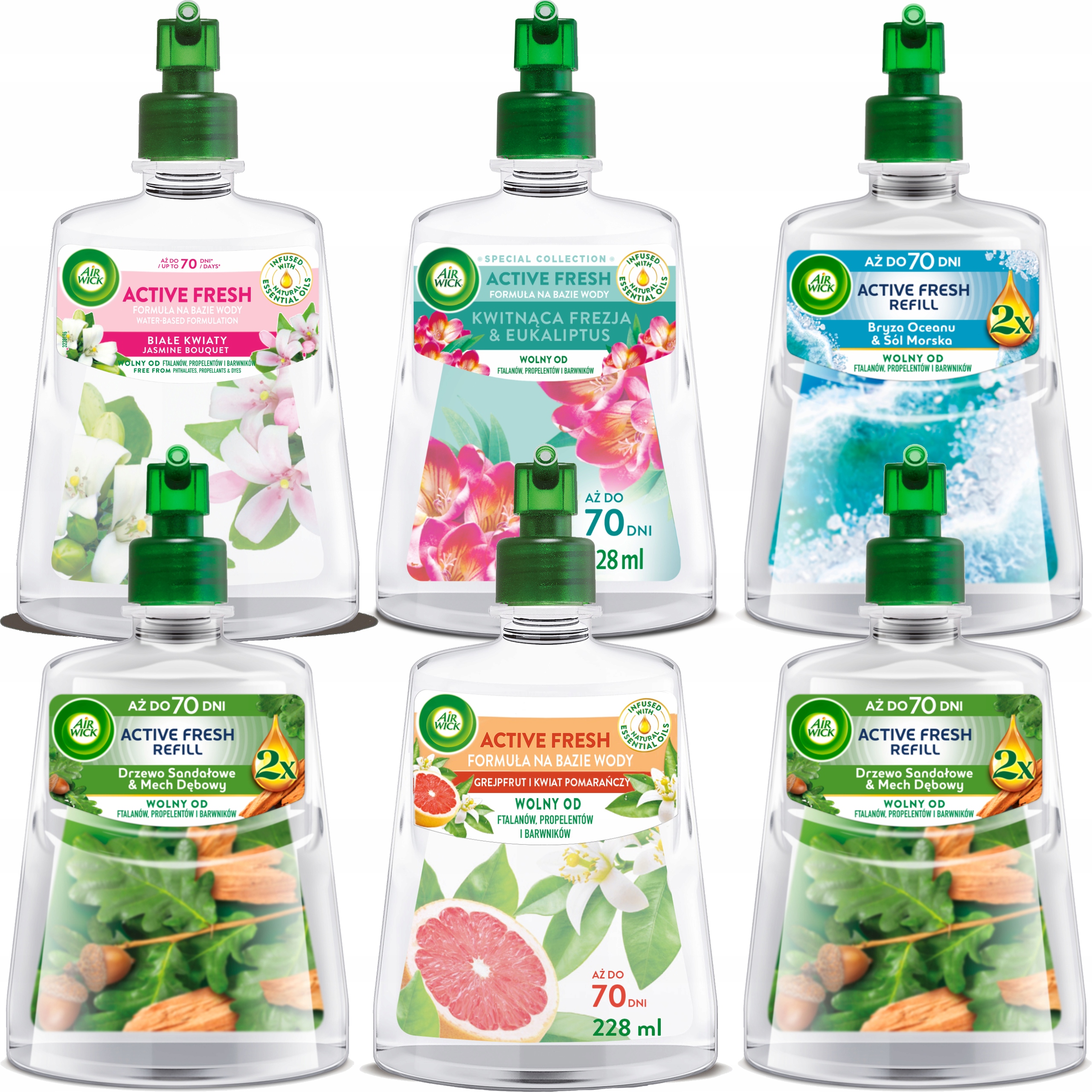 Air Wick Náplně Do Automatického Osvěžovače Vzduchu Sada MIX 6 X 228 ML