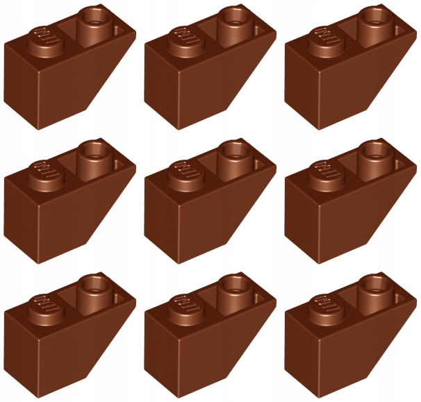 

Lego 3665 Skos 2x1 brązowy Nowy (10g) 9 szt.