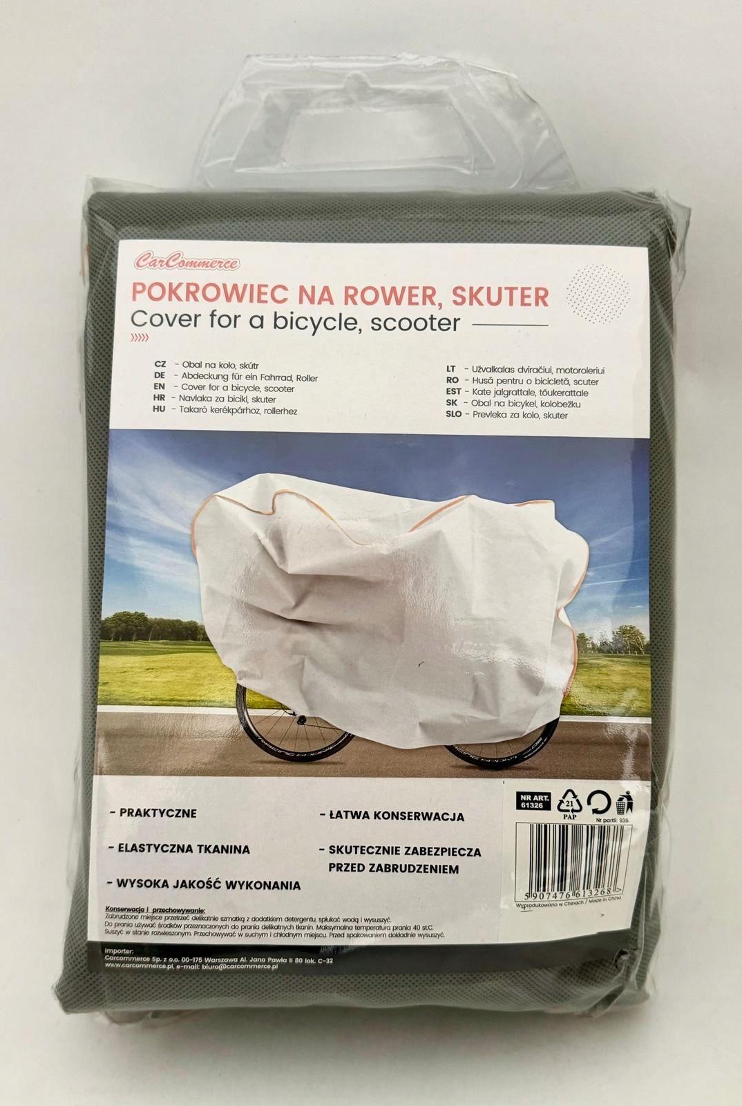 Pokrowiec na Rower Skuter Motocykl 210x95x120cm szary Model 61327