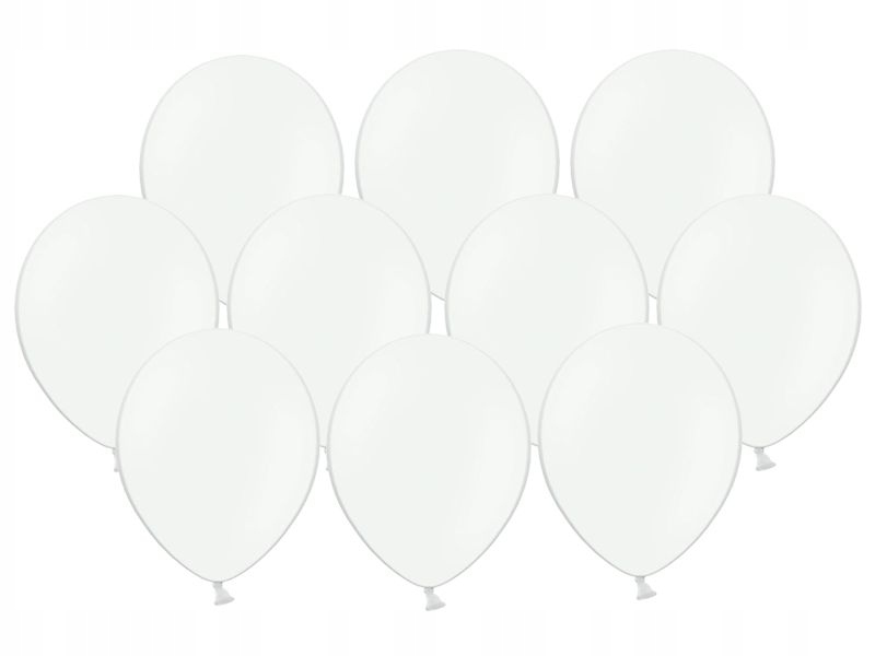 

Balony Białe Pastel 30cm 10szt