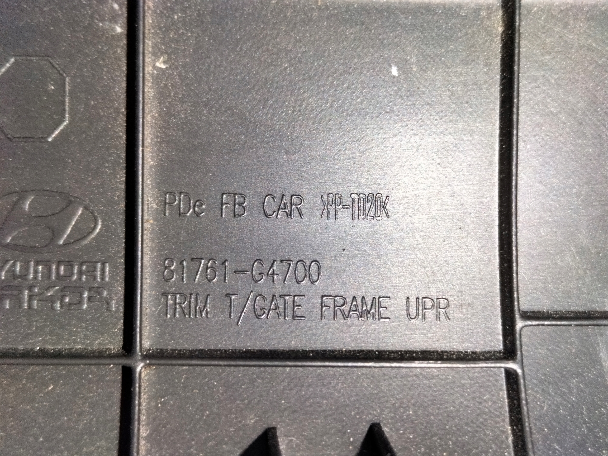 cover cap bonnet boot rear part HYUNDAI I30 3 III 17- FASTBACK