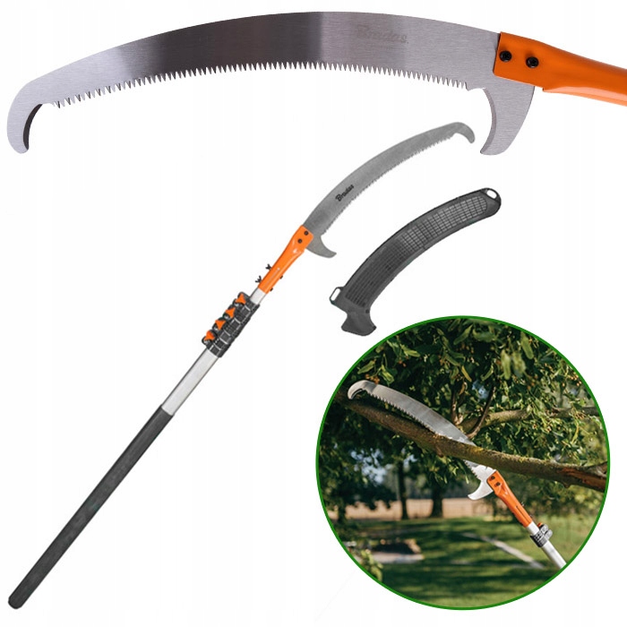 Piła Teleskopowa Hartowana Z Hakiem Do Gałęzi Bradas Długość 186-550cm