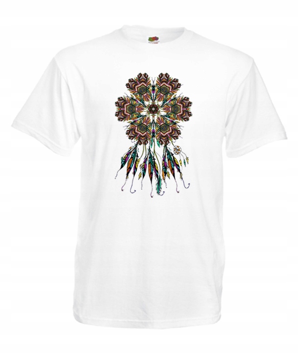 

M Koszulka Męska Skandynawska Kwiaty Mandala